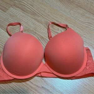 Orange‎ coral lace bra